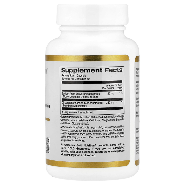 California Gold Nutrition, NMNH, 250 мг, 60 растительных капсул