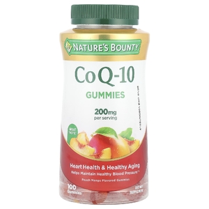 Nature's Bounty, CoQ-10, жевательные мармеладки, персик и манго, 100 жевательных таблеток (100 мг в 1 жевательной мармеладке)