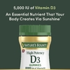 Nature's Bounty, Жевательные мармеладки с витамином D3, высокоэффективные, со вкусом клубники, 5000 МЕ, 60 жевательных таблеток