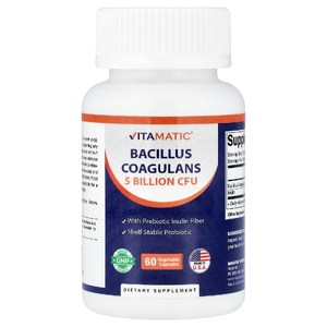 Vitamatic, Bacillus Coagulans, 60 растительных капсул