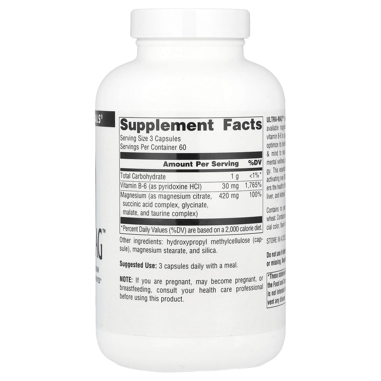 Source Naturals, Ultra-Mag ™, 180 веганских капсул