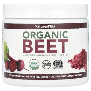 NaturesPlus, органическая свёкла, 240 г (0,53 фунта)