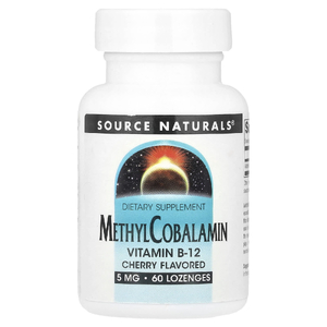 Source Naturals, метилкобаламин, со вкусом вишни, 5 мг, 60 пастилок