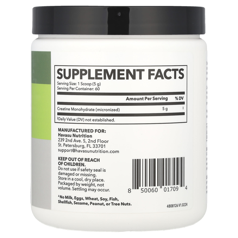 Havasu Nutrition, Моногидрат креатина, без добавок, 300 г (10,06 унции) (Товар снят с продажи) 