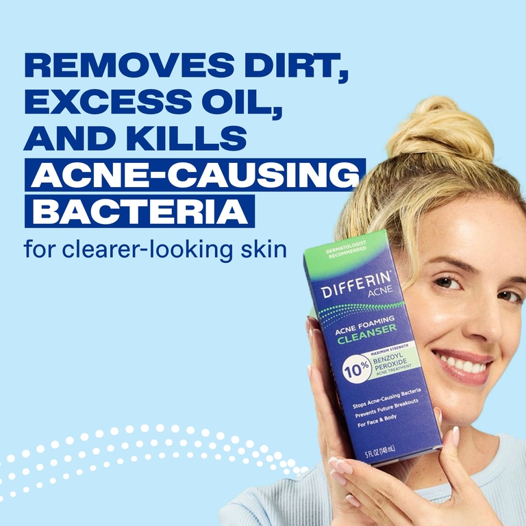 Cetaphil, Differin® пенка для очищения от акне, для лица и тела, 148 мл (5 жидк. унций)