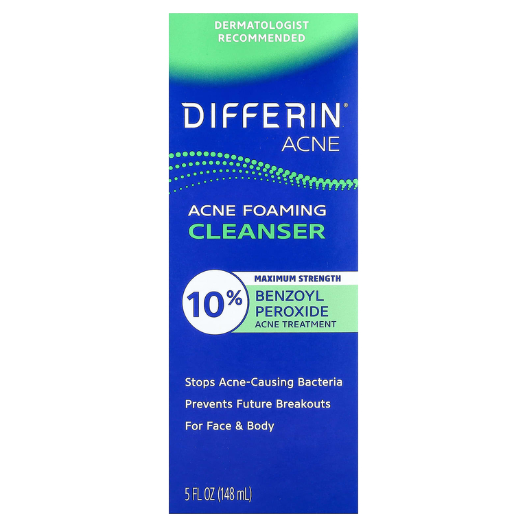 Cetaphil, Differin® пенка для очищения от акне, для лица и тела, 148 мл (5 жидк. унций)