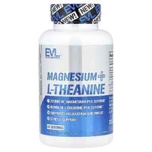 EVLution Nutrition, Магний плюс L-теанин, 90 растительных капсул