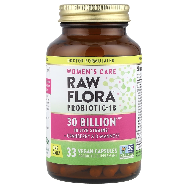 Nature's Truth, Women's Care, пробиотик-18 RAW Flora ™, 33 веганские капсулы