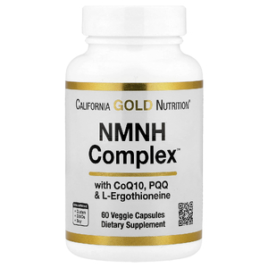 California Gold Nutrition, NMNH Complex, комплекс с коэнзимом Q10, PQQ и L-эрготионеином, 60 вегетарианских капсул