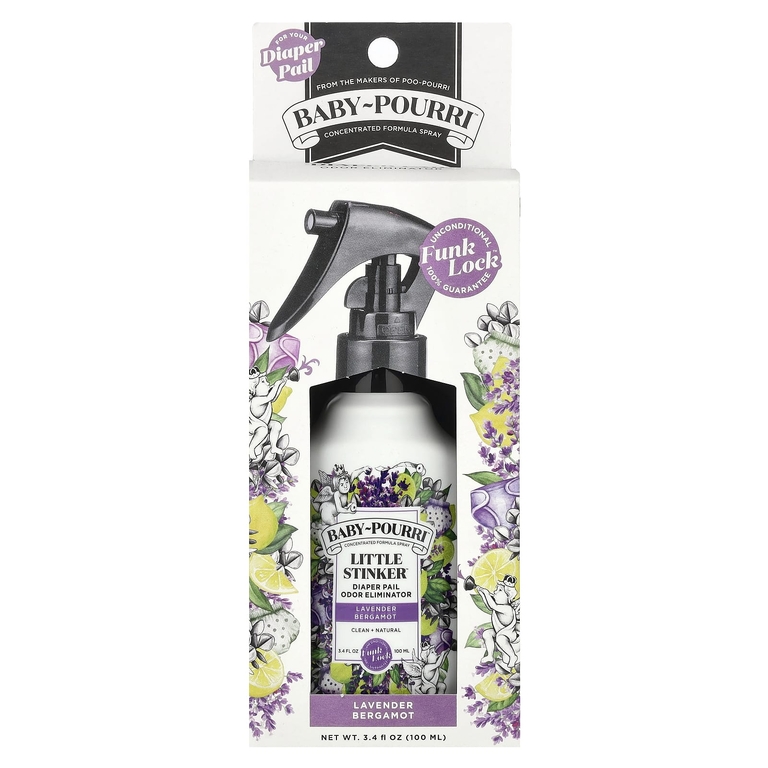 Poo-Pourri, Baby-Pourri™, Little Stinker™, спрей для устранения запаха из ведра для подгузников, лаванда и бергамот, 100 мл