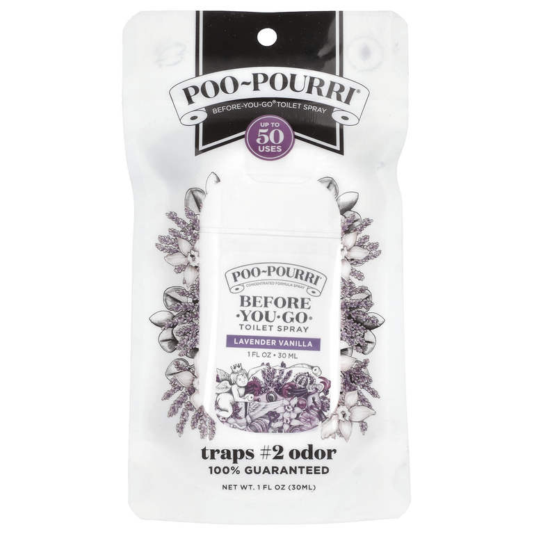 Poo-Pourri, спрей для туалета Before-You-Go®, лаванда и ваниль, 30 мл
