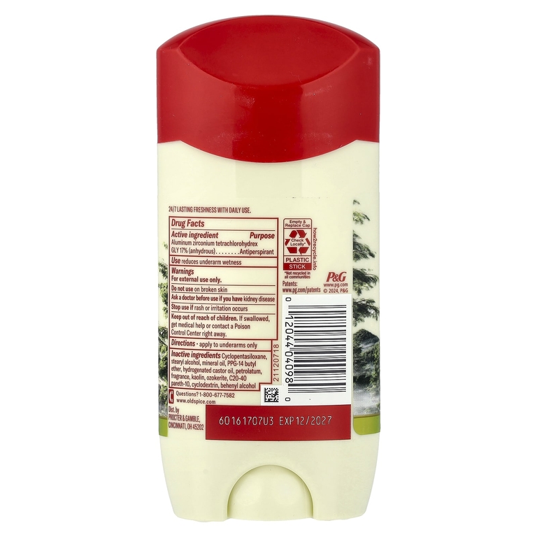 Old Spice, Антиперспирант и дезодорант, древесина, 96 г (3,4 унции)