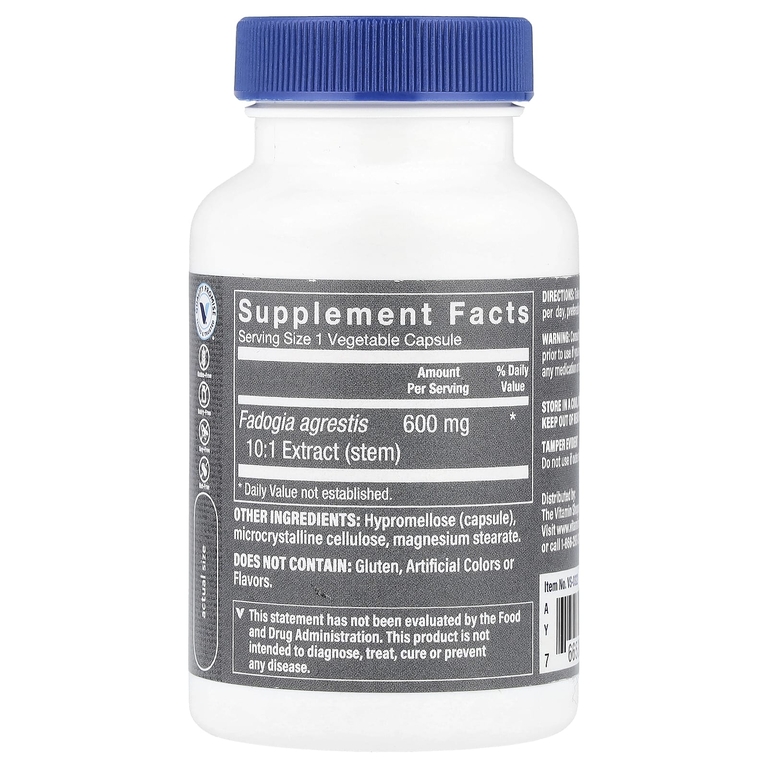 The Vitamin Shoppe, Fadogia Agrestis для мужчин, 60 растительных капсул (600 мг на капсулу)