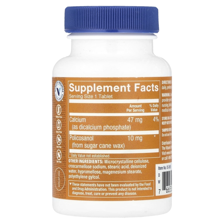 The Vitamin Shoppe, Поликозанол, 120 таблеток