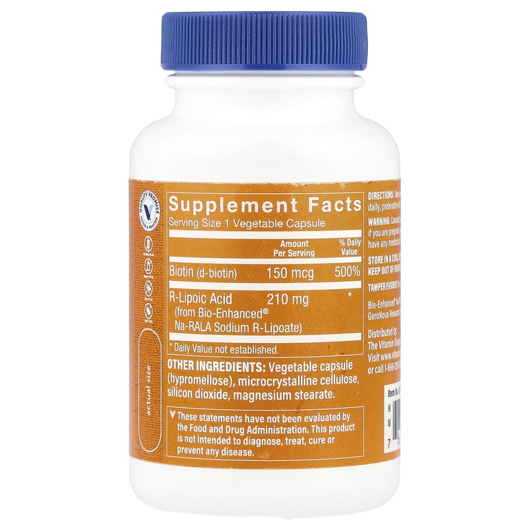 The Vitamin Shoppe, R-липоевая кислота, 60 растительных капсул (Товар снят с продажи) 
