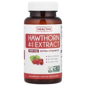 Healths Harmony, экстракт боярышника (4:1), 665 мг, 60 капсул