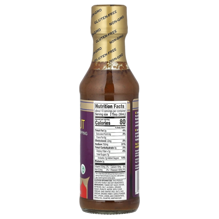 San-J, Thai Peanut, мягкий пряный маринад и диппинг, без глютена, 296 мл (10 жидк. Унций)