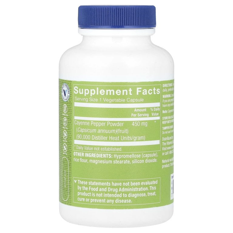 The Vitamin Shoppe, Кайенский перец, 100 растительных капсул (450 мг на капсулу) (Товар снят с продажи) 