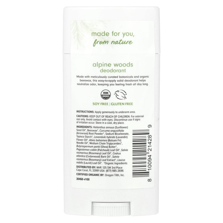 Dr. Mercola, Ola Botanicals®, дезодорант, альпийский лес, 75,13 г (2,65 унции)