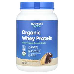 Nutricost, Органический сывороточный протеин, шоколадный PB, 907 г (2 фунта)