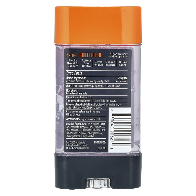 Right Guard, Xtreme Defense, дезодорант-антиперспирант, Forest Spring, 113 г (4 унции) (Товар снят с продажи) 