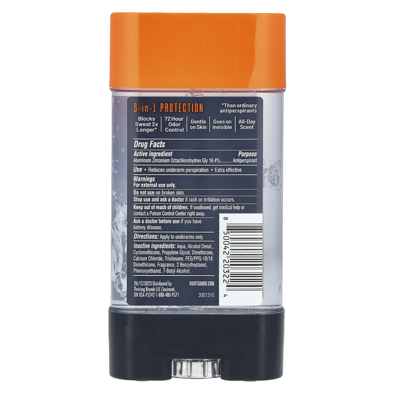 Right Guard, Xtreme Defense, антиперспирант / дезодорант, Arctic Refresh, 113 г (4 унции) (Товар снят с продажи) 