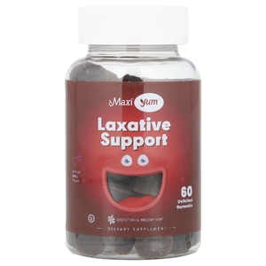 Maxi Health, слабительное жевательное средство, со вкусом натуральных ягод, 60 вкусных жевательных таблеток