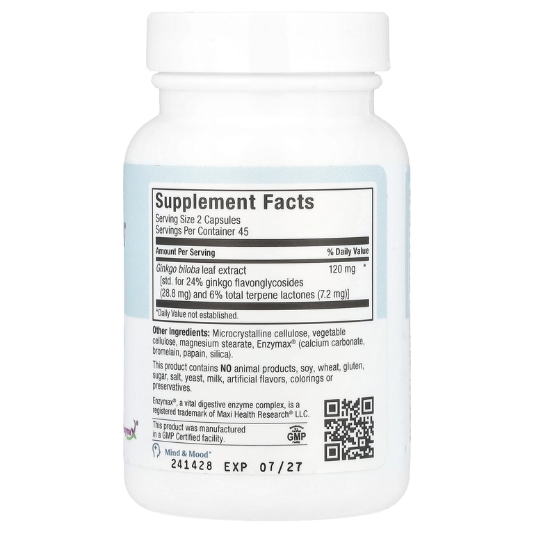 Maxi Health, Maxi Ginkgo Biloba ™, 90 капсул