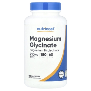 Nutricost, Глицинат магния, 180 капсул (70 мг на капсулу)