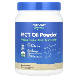 Nutricost, Порошок из органического масла MCT, без ароматизаторов, 454 г (16,2 унции) (Товар снят с продажи) 