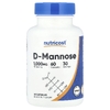 Nutricost, D-манноза, 60 капсул (500 мг на капсулу) (Товар снят с продажи) 