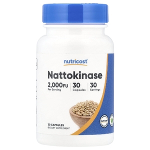 Nutricost, Наттокиназа, 2000 FU, 30 капсул