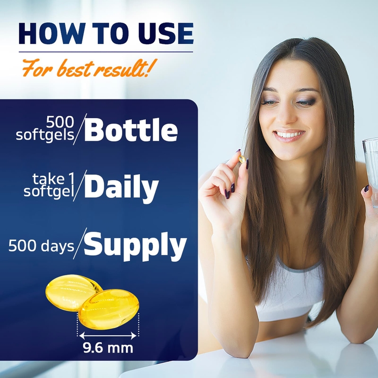 Vitamatic, Витамин D3, 125 мкг (5000 МЕ), 500 мягких таблеток