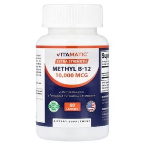 Vitamatic, Methyl B-12, метилкобаламин, 10 000 мкг, 60 пастилок