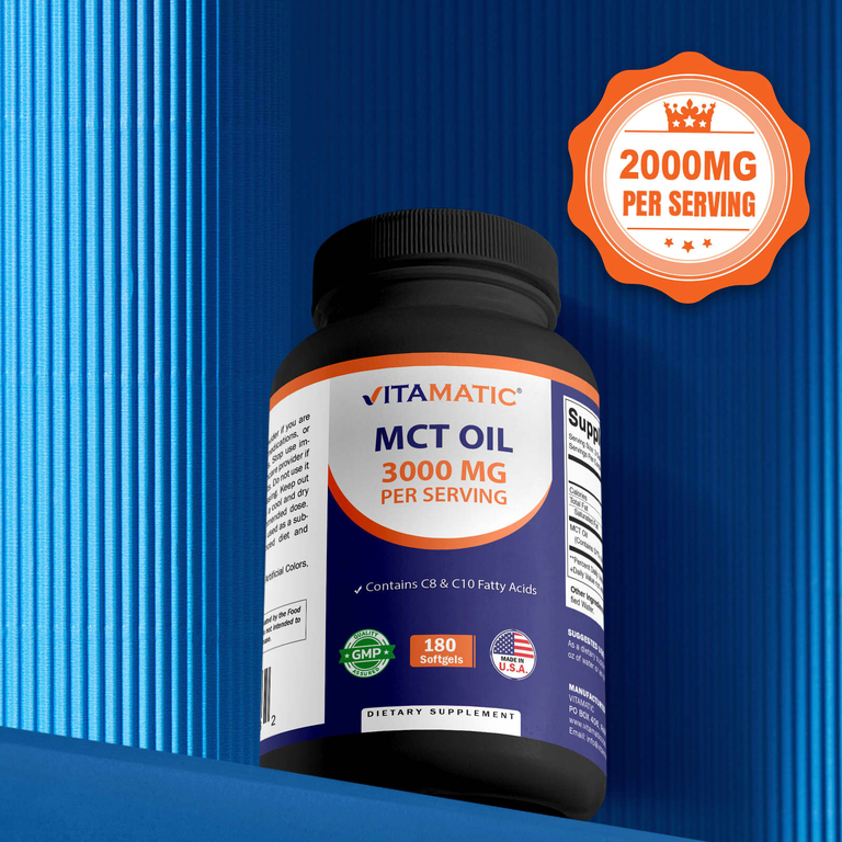 Vitamatic, Масло MCT, 180 капсул (1000 мг в каждой капсуле)