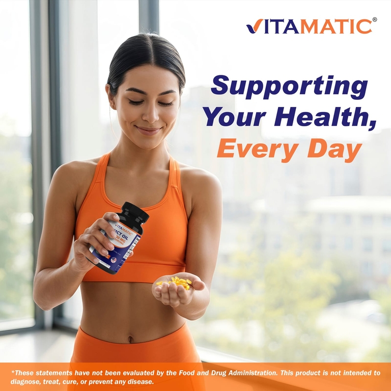 Vitamatic, Масло MCT, 180 капсул (1000 мг в каждой капсуле)