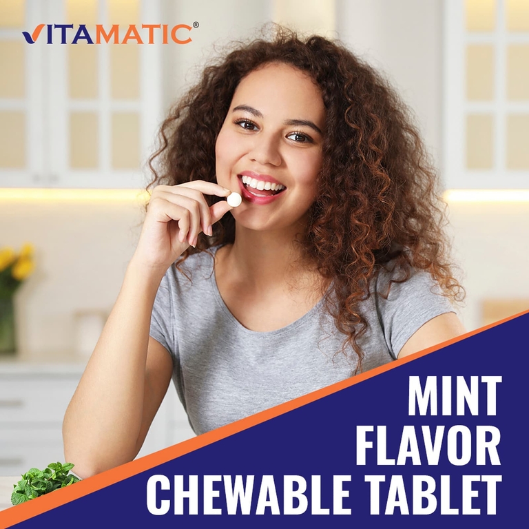 Vitamatic, Salivarius, комплекс с мятой, 60 жевательных таблеток