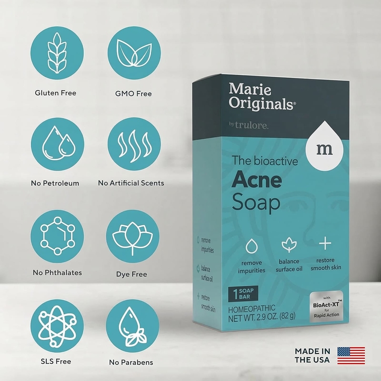 Marie Originals, Биоактивное мыло от акне, 82 г (2,9 унции) (Товар снят с продажи) 