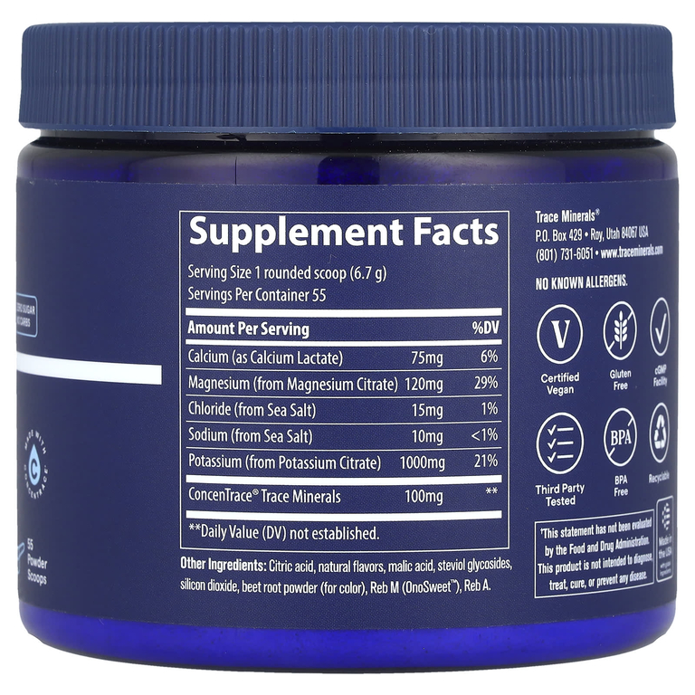 Trace, Keto Electrolyte Powder, клубничный лимонад, 369 г (13 унций)