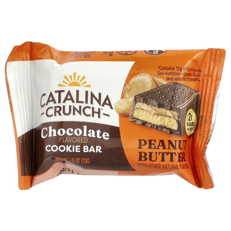 Catalina Crunch, Шоколадное печенье, арахисовая паста, 4 плитки, 33 г (1,16 унции)