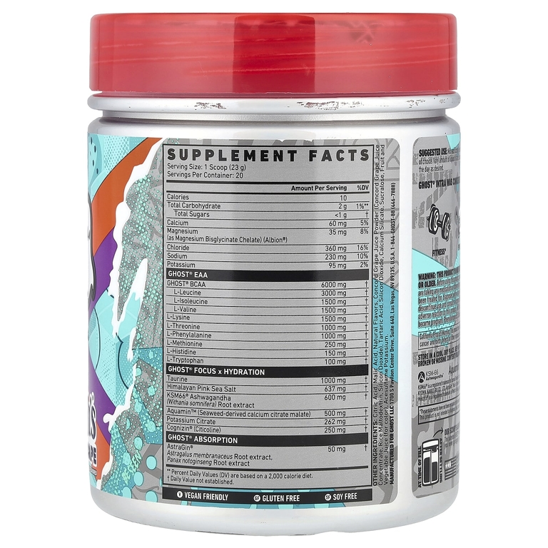 Ghost, Intra, виноград Welch's®, 460 г (16,2 унции)