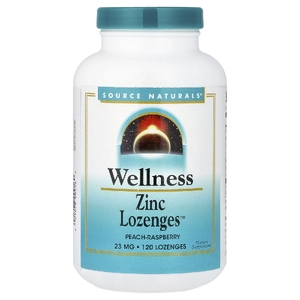 Source Naturals, Цинк, со вкусом персика и малины, 120 пастилок
