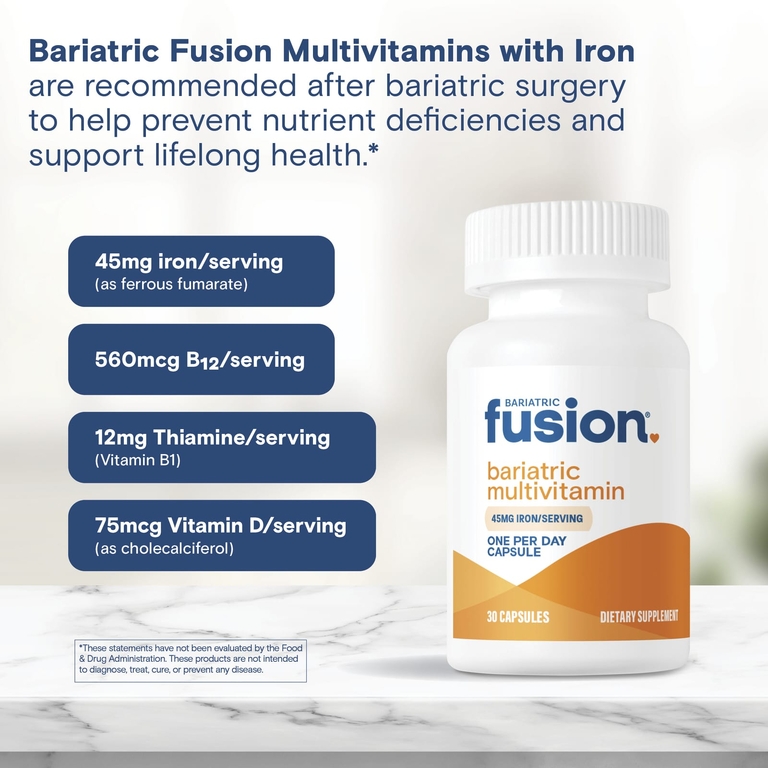Bariatric Fusion, Мультивитамины с железом, 30 капсул