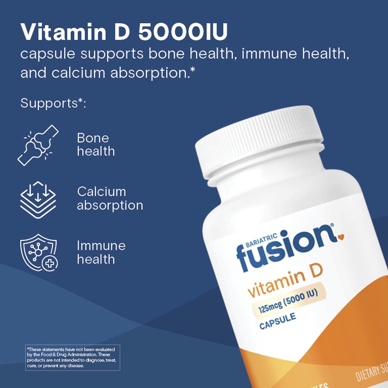 Bariatric Fusion, витамин D, 125 мкг (5000 МЕ), 90 капсул