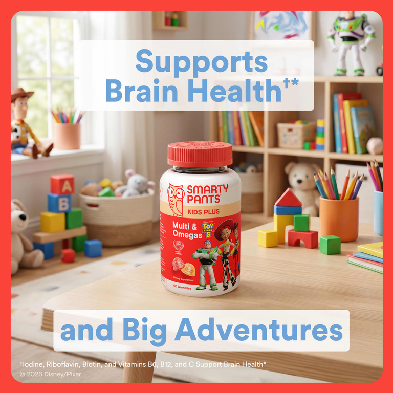 SmartyPants, Kids Plus, мультивитамины и омега-кислоты, 