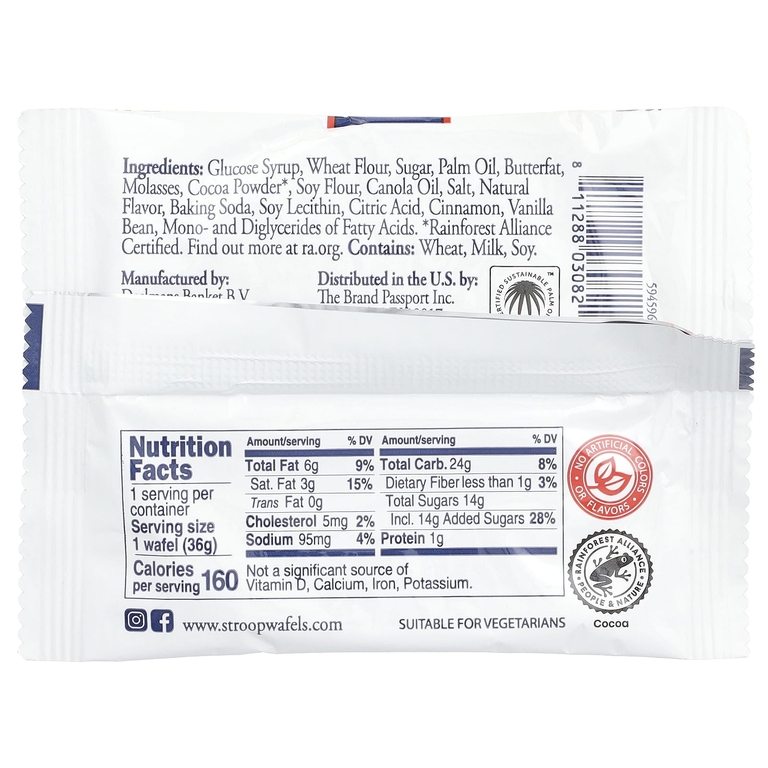 Daelmans, Stroopwafels, шоколад, 24 вафли, 36 г (1,27 унции) (Товар снят с продажи) 