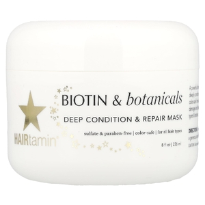 HAIRtamin, Biotin & Botanicals, маска для глубокого кондиционирования и восстановления, 236 мл (8 жидк. Унций)