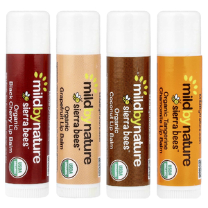 Mild By Nature, Sierra Bees™, органические бальзамы для губ, ассорти, 4 шт. по 4,25 г (0,15 унции)