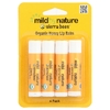 Mild By Nature, Sierra Bees™, органические бальзамы для губ, мёд, упаковка из 4 шт. по 4,25 г (0,15 унции)