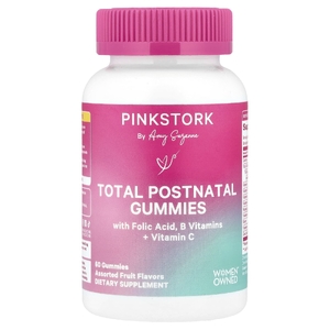 Pink Stork, Total послеродовые жевательные мармеладки, фруктовое ассорти, 60 жевательных таблеток